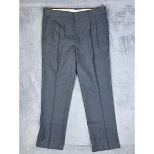 Irvine Park Pants Mens 36x34 Gray Pleated Straight Dress Pants Made In USA